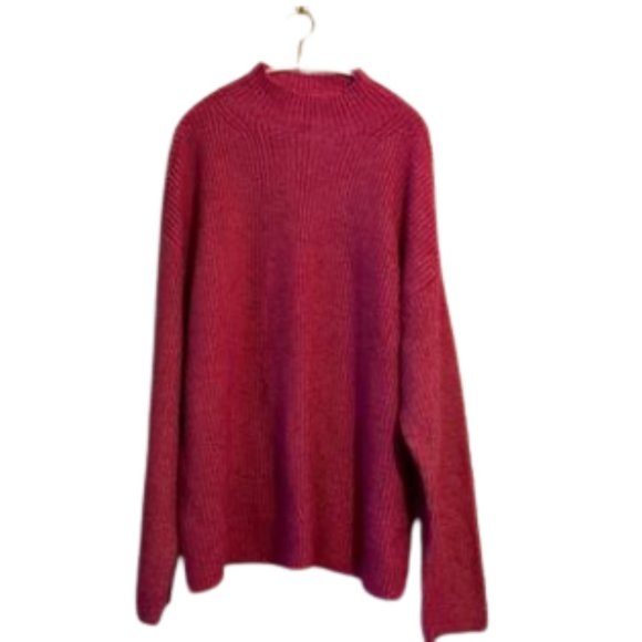 St. John's Bay festival fuchsia mock neck sweater size xxl - Picture 1 of 11